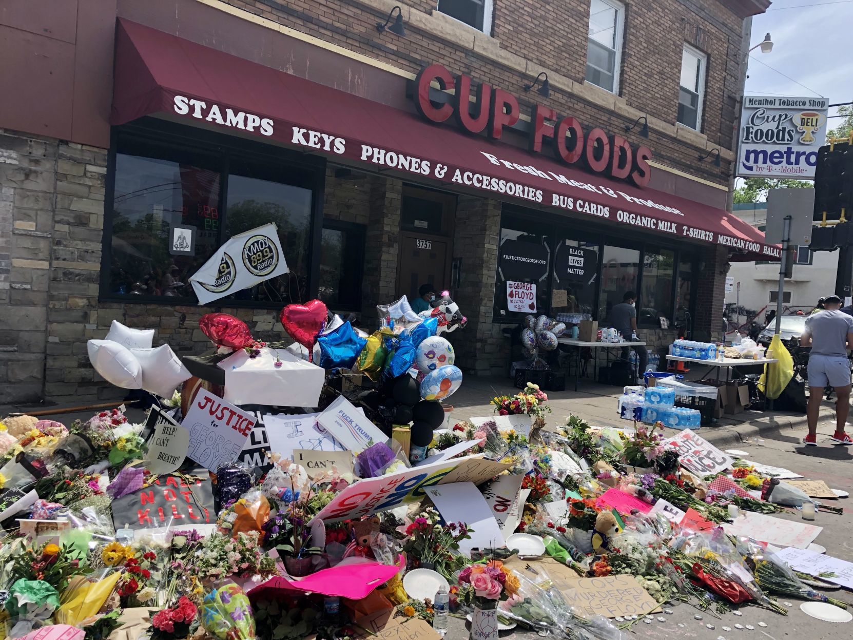 George Floyd memorial gathering in Minneapolis